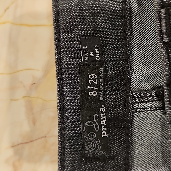 prAna Jada Jeans 8 / 29 Mid-Rise Standard Boot Leg Black Out - Picture 3 of 7